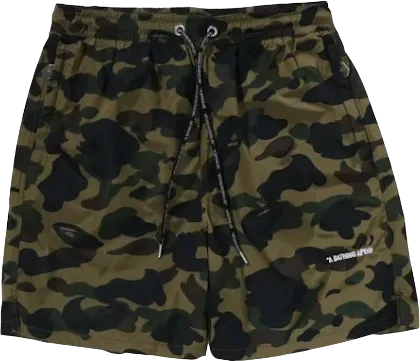 BAPE 1st Camo Beach Shorts (SS24) Green